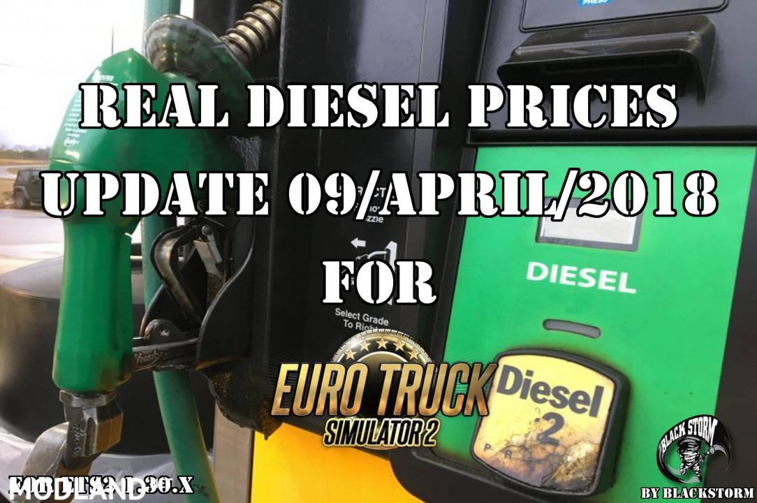 Real Diesel Prices for Euro Truck Simulator 2 Map (Update 09/04/2018)