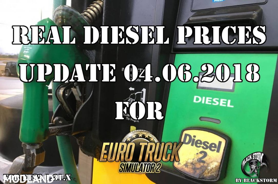Real Diesel Prices for Euro Truck Simulator 2 map (updated to 04.06.2018)