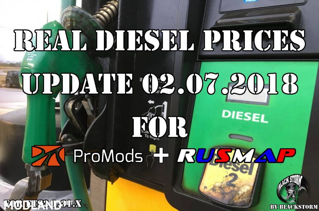 Real Diesel Prices for Promods Map 2.27 & RusMap 1.8 (update 02.07.2018)