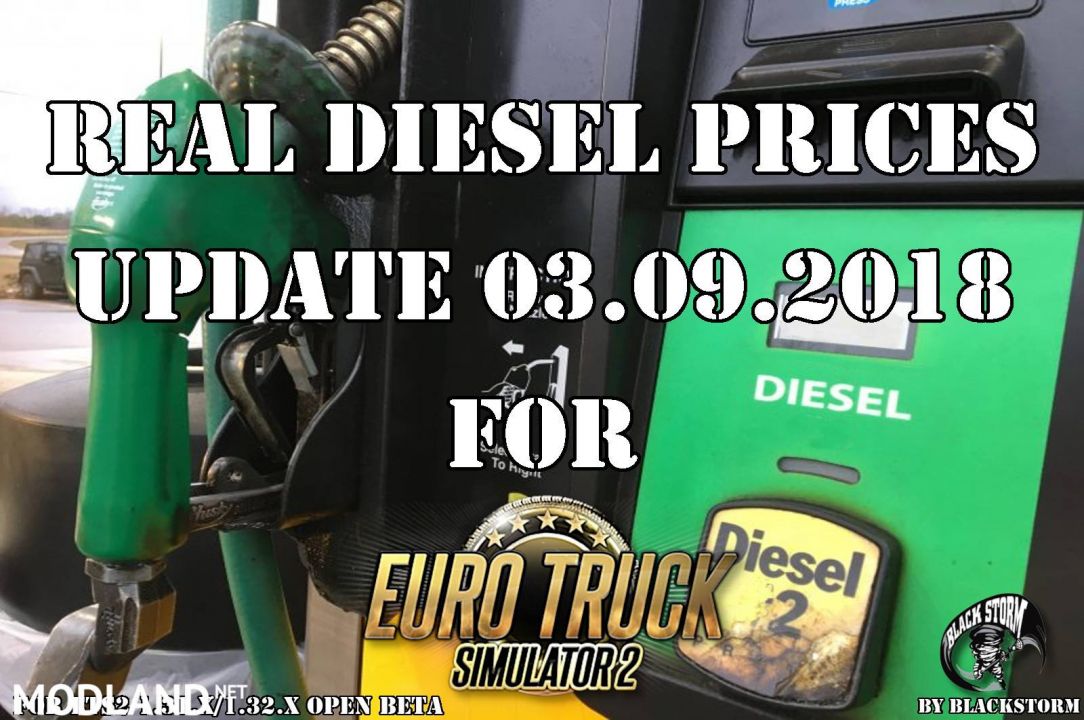 Real Diesel Prices for Euro Truck Simulator 2 map (upd: 03.09.2018)