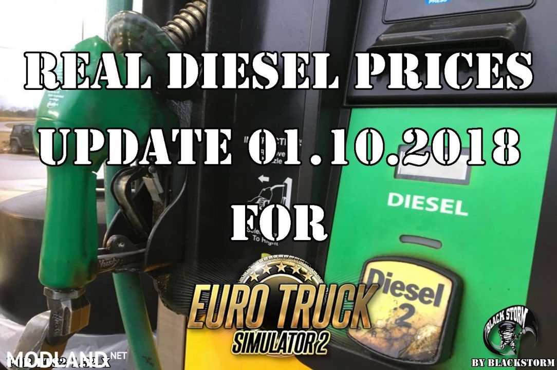 Real Diesel Prices for Euro Truck Simulator 2 map (upd.01.10.2018)