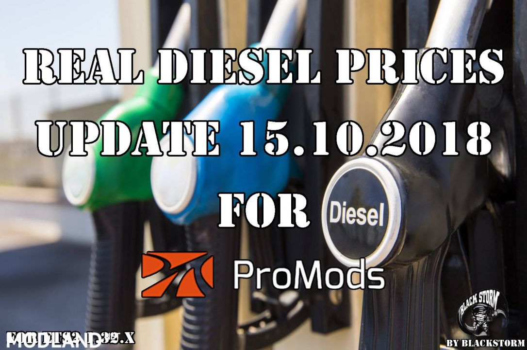 Real Diesel Prices for Promods Map 2.31 (upd.15.10.2018)