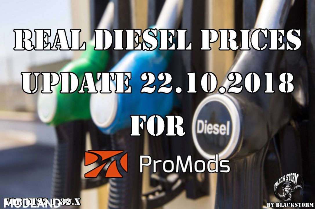 Real Diesel Prices for Promods Map 2.31 (upd.22.10.2018)