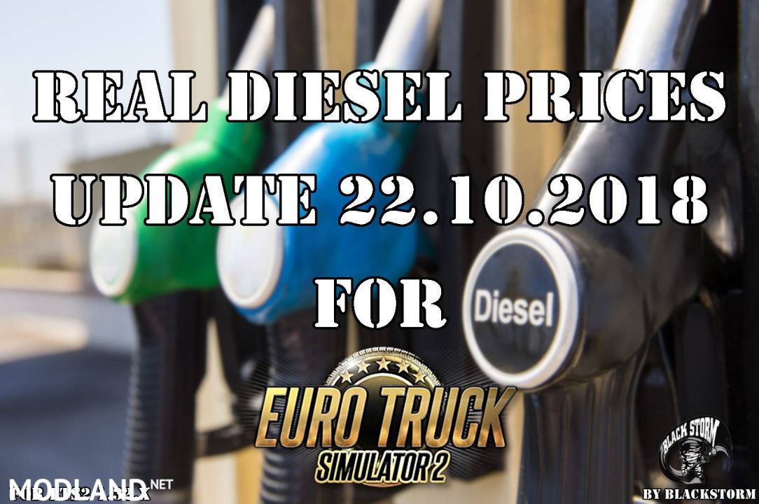 Real Diesel Prices for Euro Truck Simulator 2 map (upd.22.10.2018)