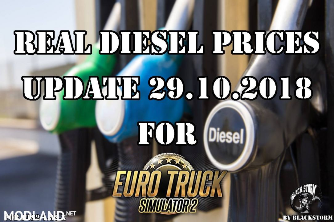 Real Diesel Prices for Euro Truck Simulator 2 map (upd.29.10.2018)