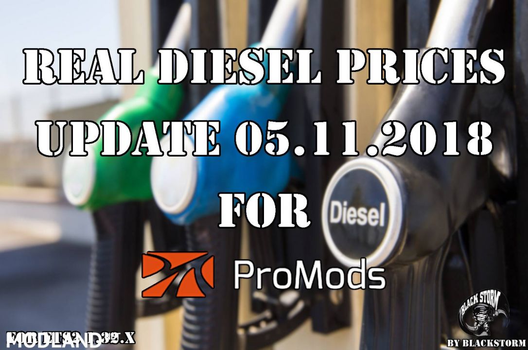 Real Diesel Prices for Promods Map 2.31 (upd.05.11.2018)