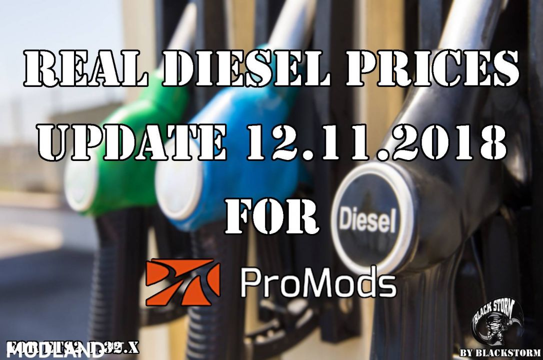 Real Diesel Prices for Promods Map 2.31 (upd.12.11.2018)