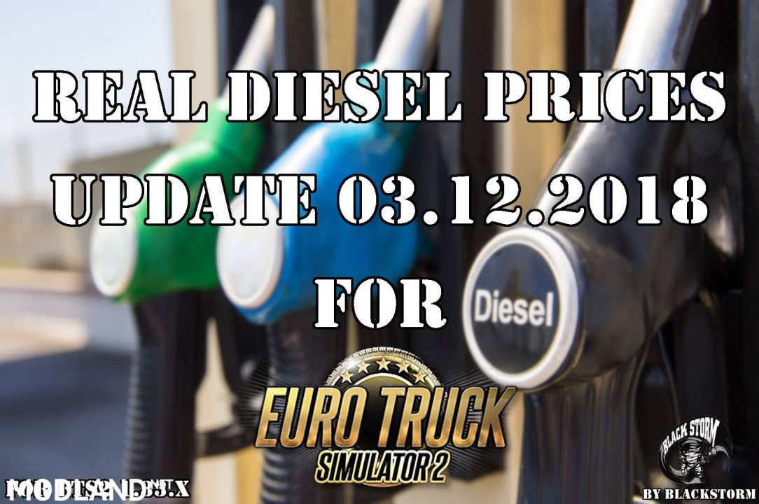 Real Diesel Prices for Euro Truck Simulator 2 map (upd.03.12.2018)