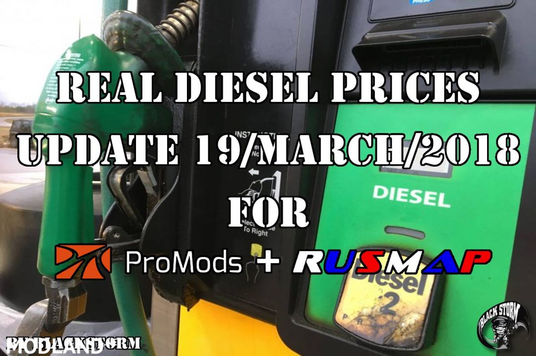 Diesel prices for ProMods Map 2.26 & RusMap 1.8 (update 19-03-2018)