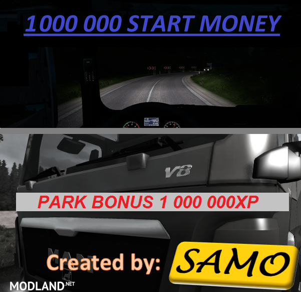 1 000 000 Start Money  + 1 000 000XP Park Bonus