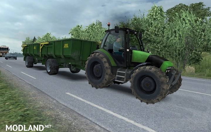 Tractor with Trailers in Traffic (3.6 full)