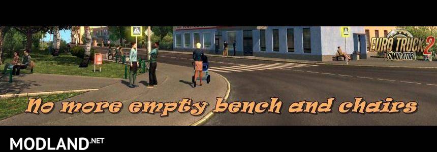 No more empty bench and chairs