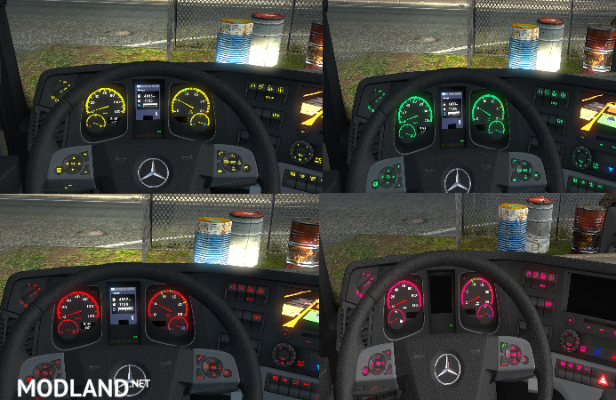 Mercedes Actros MP4 Colored Dashboard