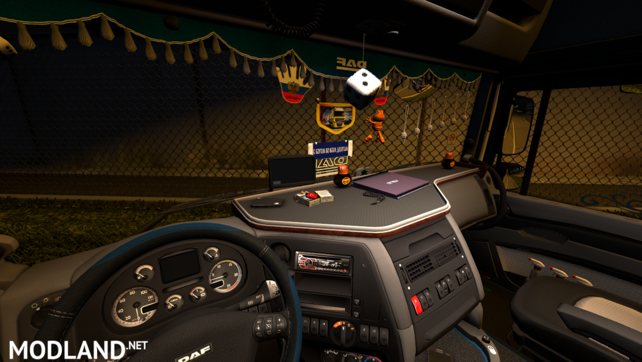 Interior view for the DAF XF105 truck