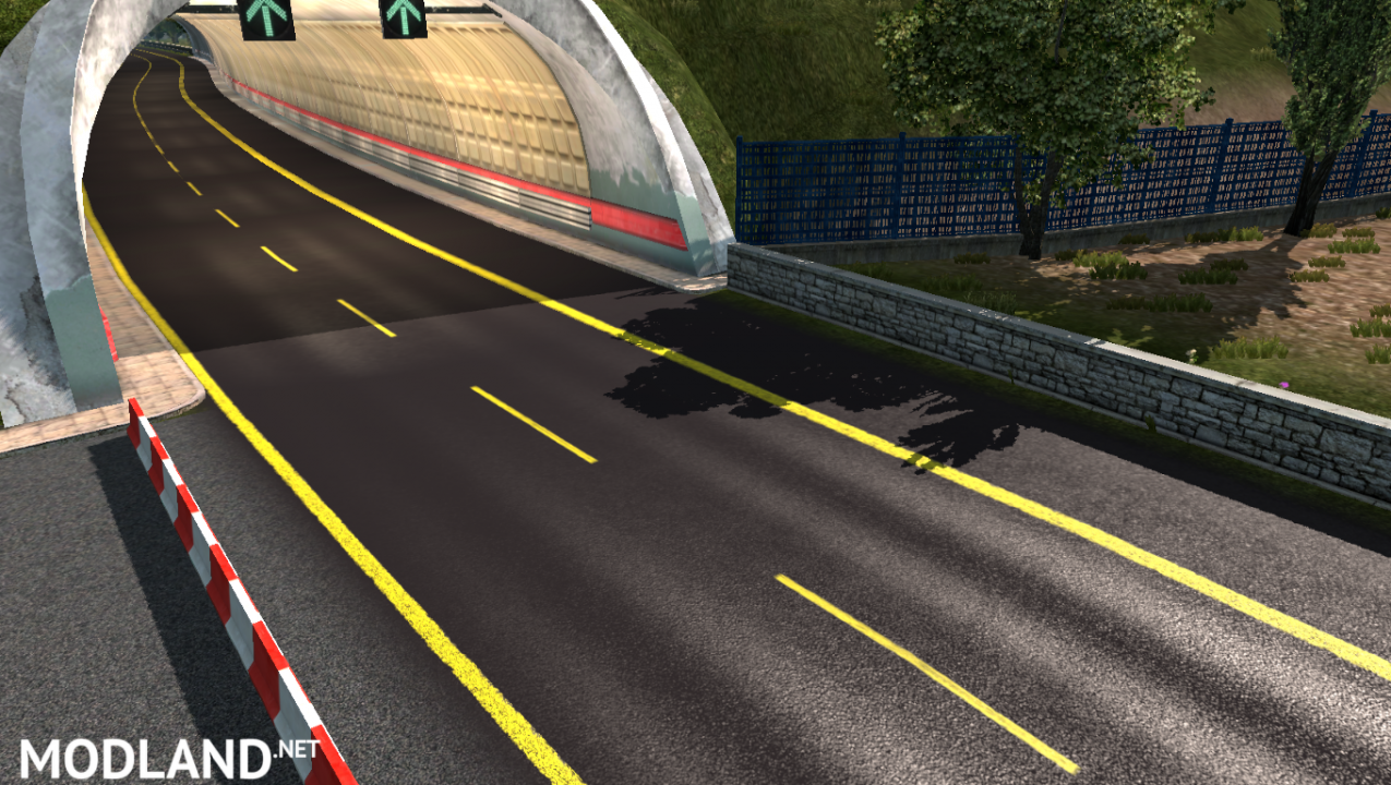 Road Yellow Stripes ets 1.36