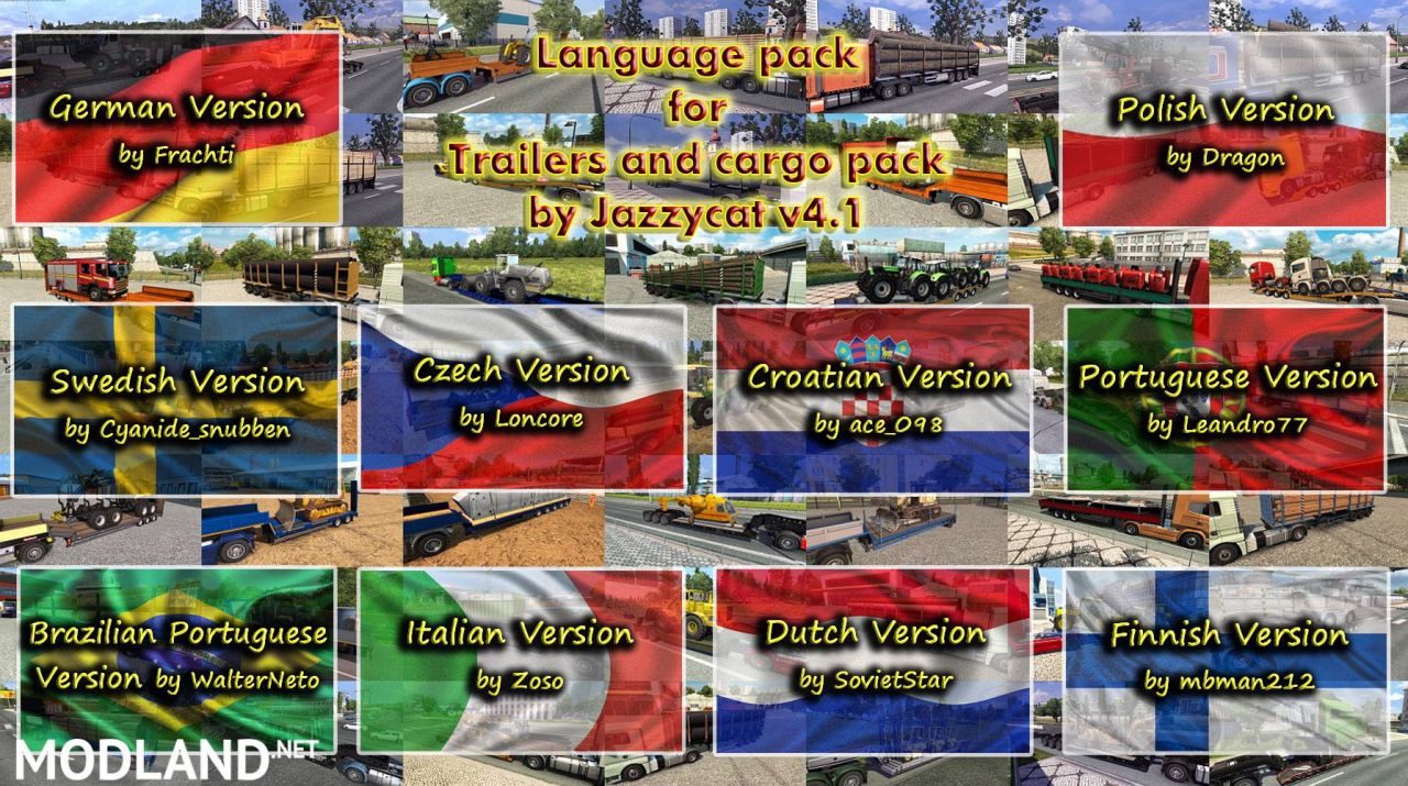 Fix and Language Pack(update) for Trailers and Cargo Pack by Jazzycat