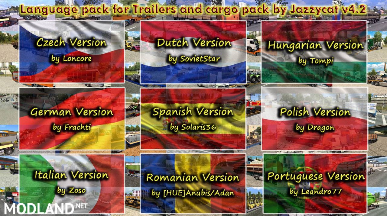 Language Pack(update1) for Trailers and Cargo Pack by Jazzycat