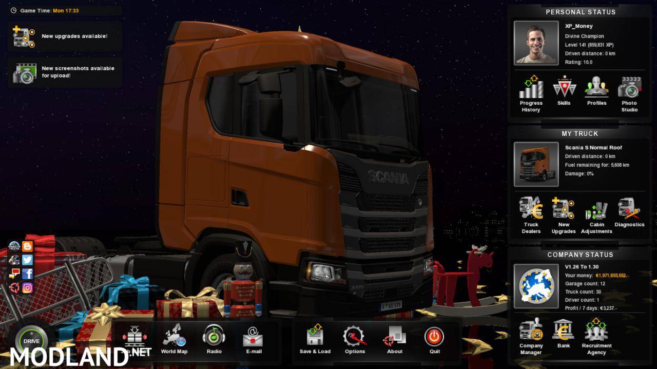 save game  XP ^ Money for ets2
