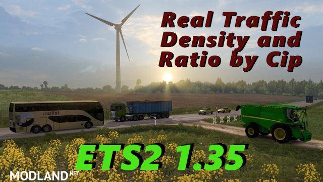 Real Traffic Density and Ratio ETS2 1.35.e