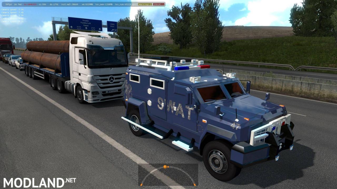 SWAT car from Saints Row 3 in traffic 1.35