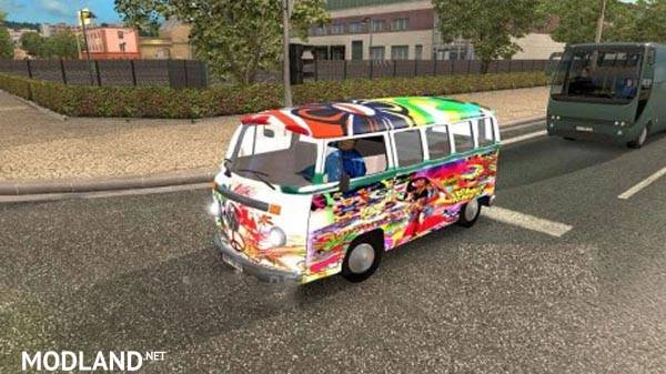 Volkswagen Hippie Van for AI traffic