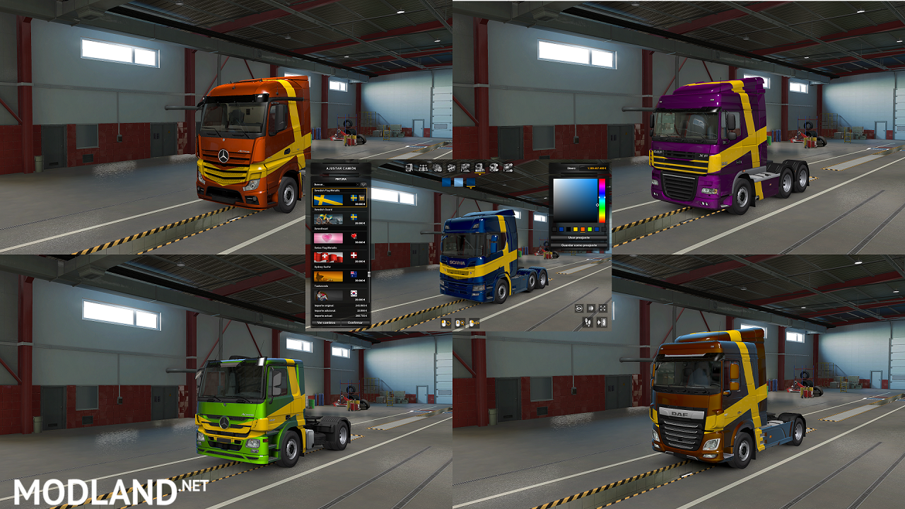 Swedish Paint Job Coloreable [MP-SP] [Multiplayer] [TruckersMP]