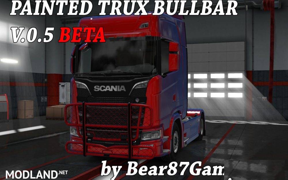 Painted Trux Bullbar Nexgen Scania S R Ets 2