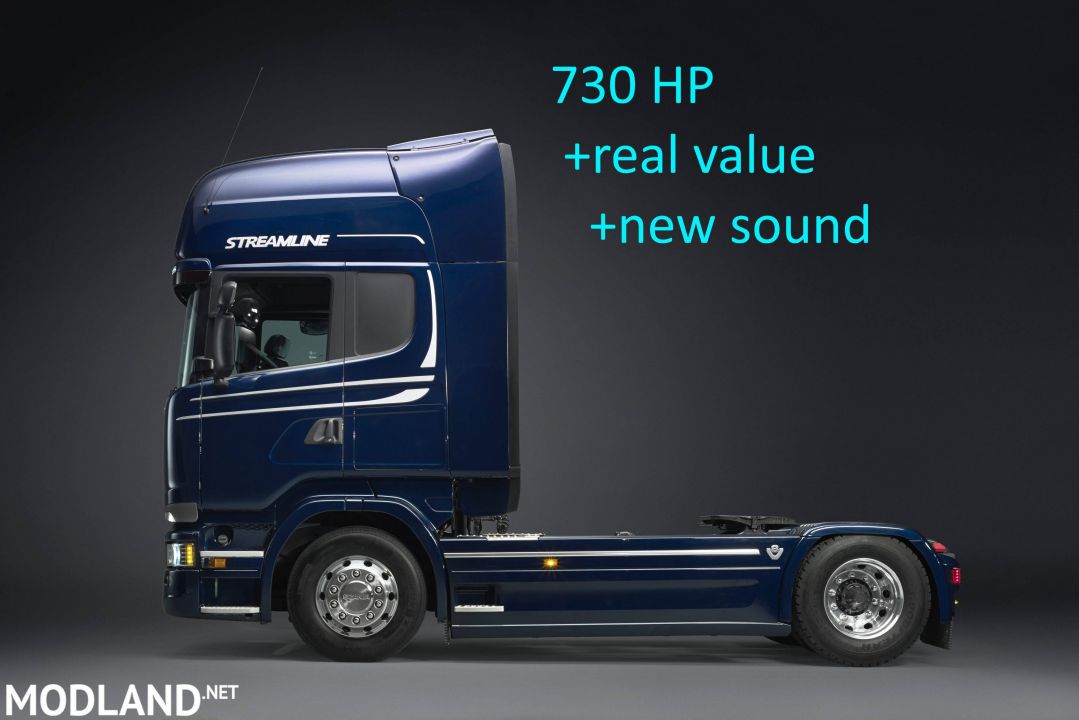 Scania R & S730 engine factory settings and sound