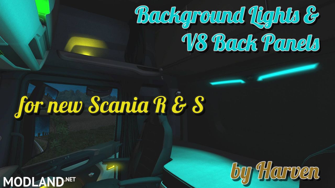 Background Lights & V8 Back Panels for new Scania R & S v06.06.19 [1.35.x]