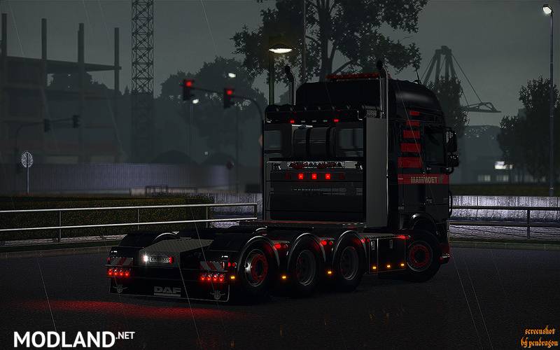 Heavy Haulage chassis addon for DAF XF Euro 6 by ohaha  version 1.25
