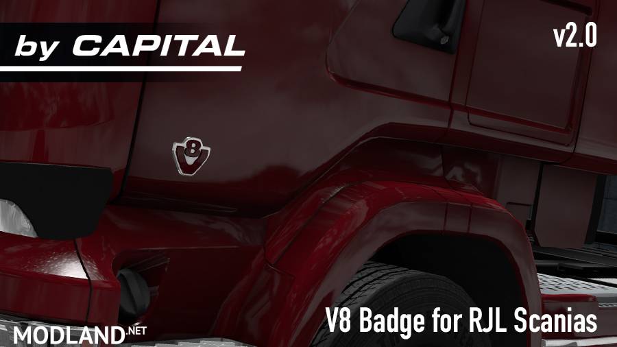 V8 Door badges for RJL Scanias – ByCapital