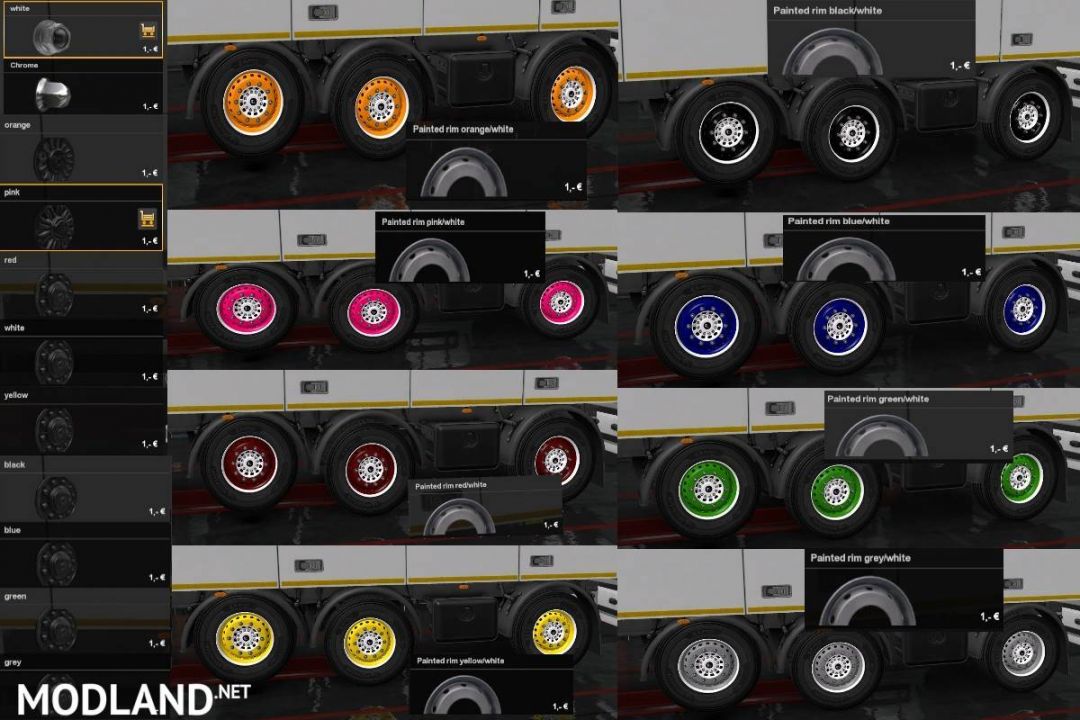 Painted Wheels for Trailers v 1.0 [1.33.x]