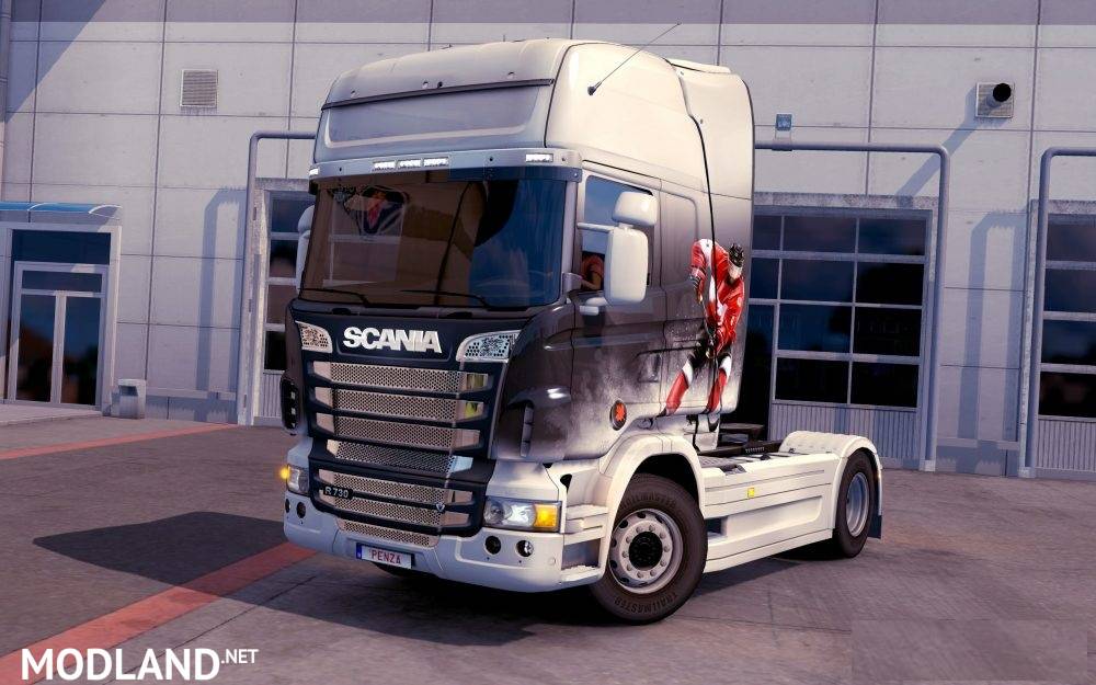 Black Grille for Scania R from Scania S