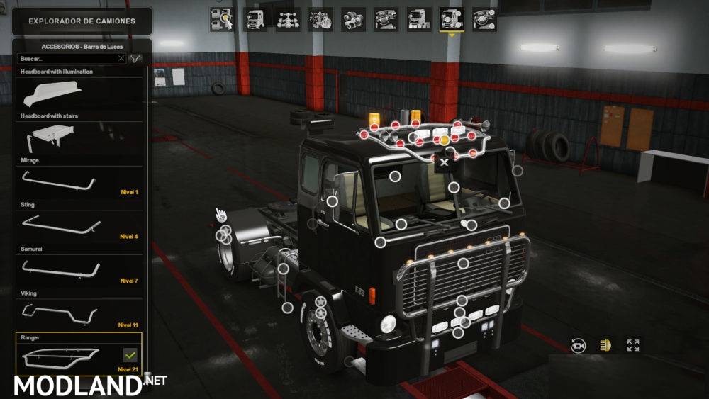 Lightbars & Bullbars addon for Volvo F88
