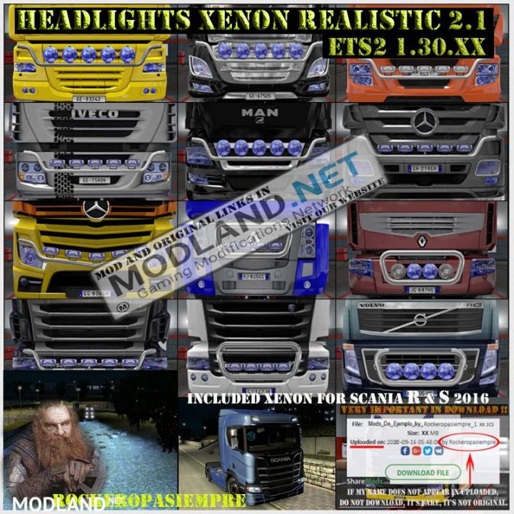 Headlights Xenon Realistic and Visors Rockeropasiempre 2.1