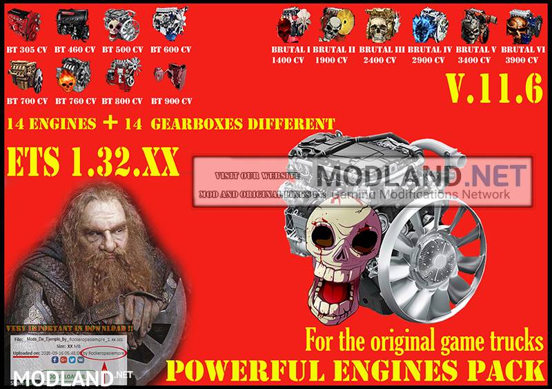 Pack Powerful engines + gearboxes V.11.6 for 1.32.x