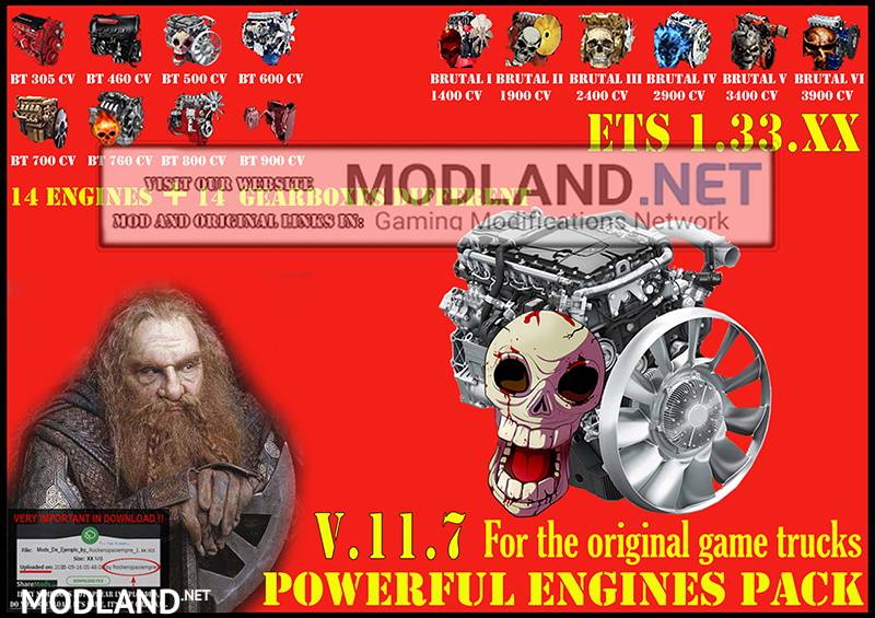 Pack Powerful engines + gearboxes V.11.7 for 1.33.x