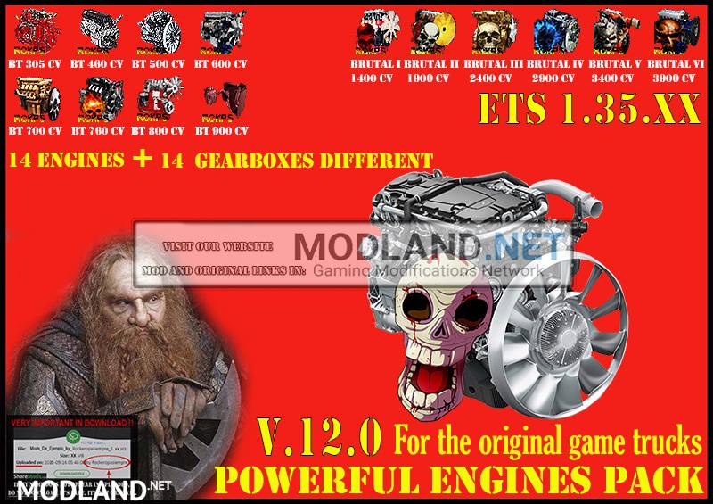 Pack Powerful engines + gearboxes V.12.0 for 1.35.x