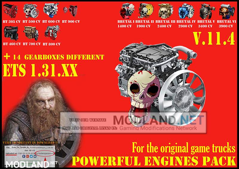 Pack Powerful engines + gearboxes V.11.4 for 1.31.x