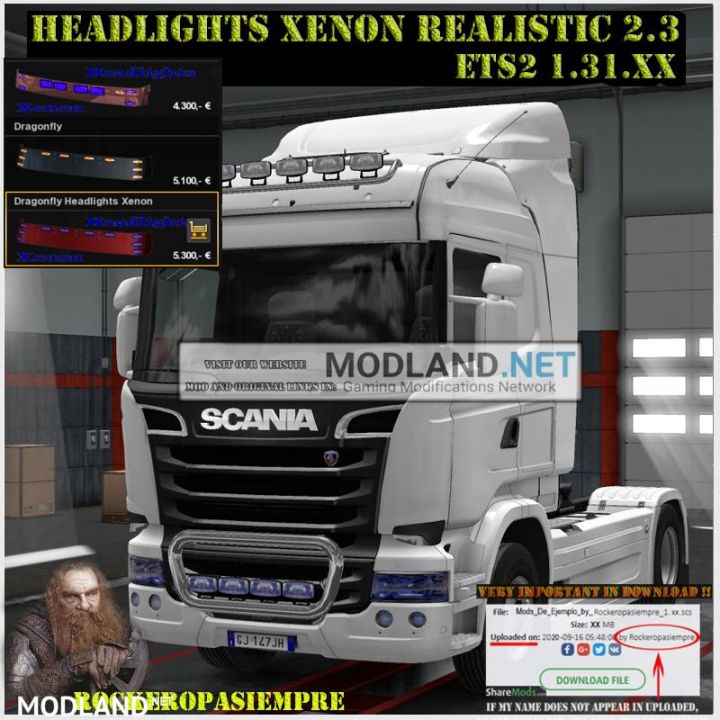 Headlights Xenon Realistic and Visors Rockeropasiempre 2.3 [1.31.xx]