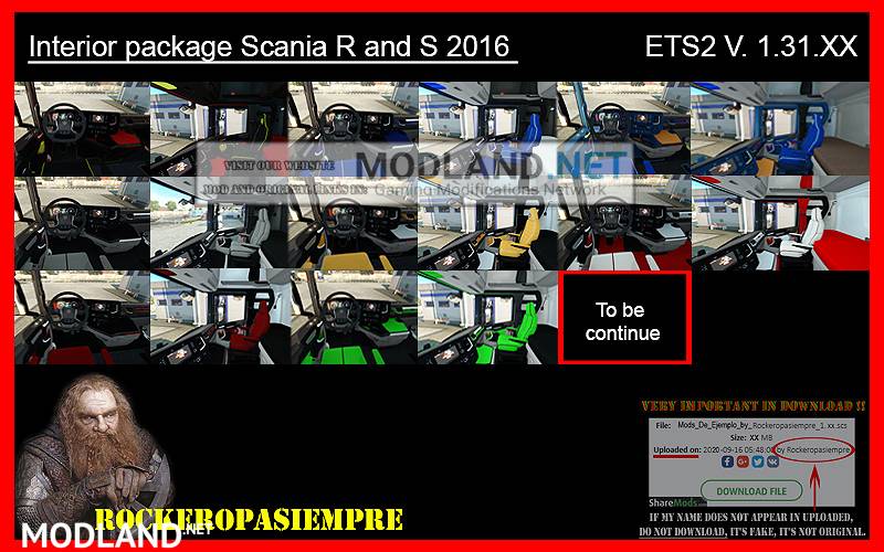Interior package Scania R and S 2016 ETS2 1.31.XX