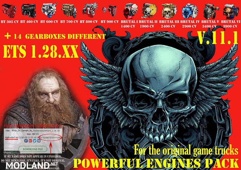 Pack Powerful engines + gearboxes V.11.1 for 1.28.x