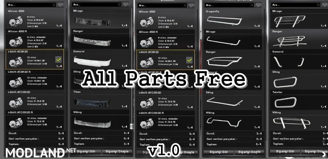 All Parts Free (v1.0)