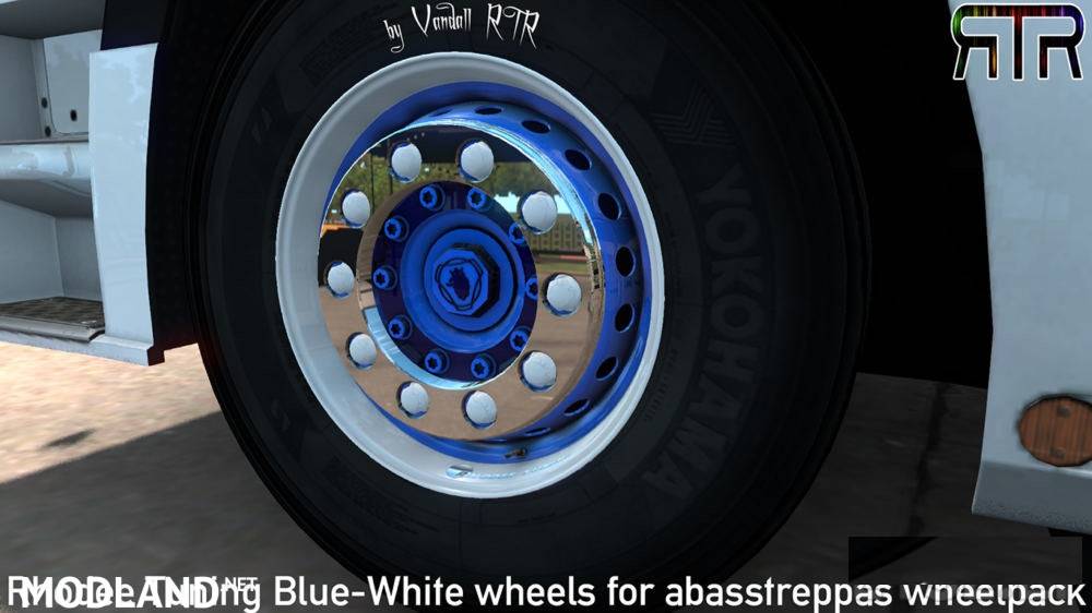 Tuning Blue-White Skin for abbastreppas Wheel Pack
