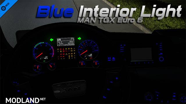MAN TGX Euro 6 Blue Interior Light