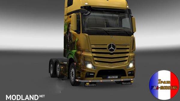 Bottomgrill mudflaps Mercedes Actros 2014