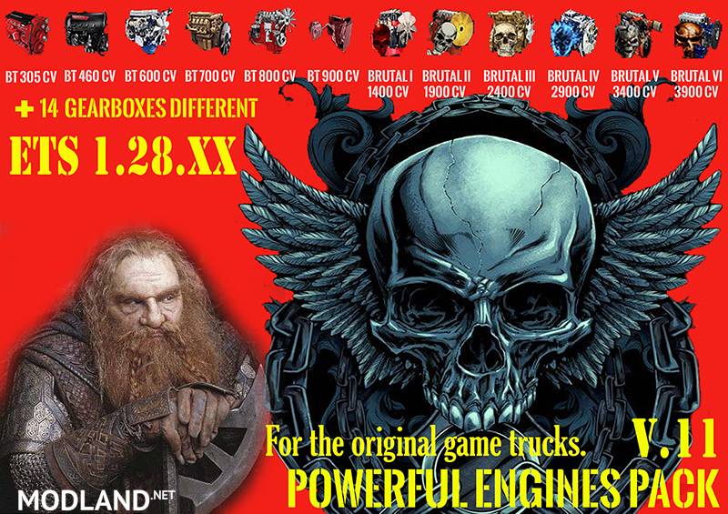 Pack Powerful engines + gearboxes V.11 for 1.28.x