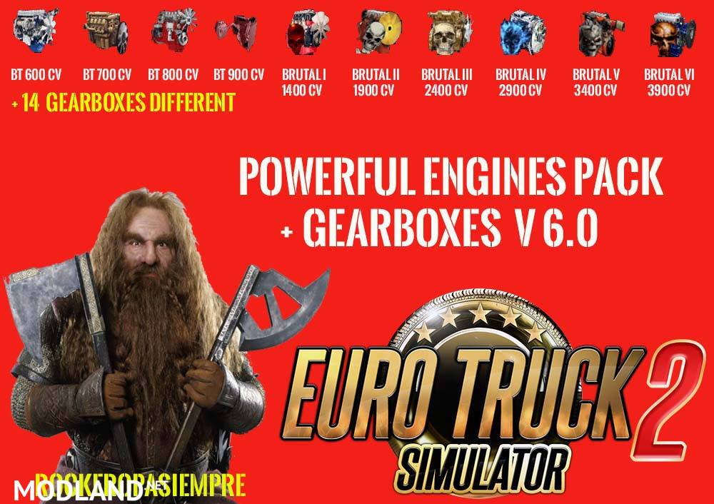 Pack Powerful engines + gearboxes V 6.0 for 1.25.XX