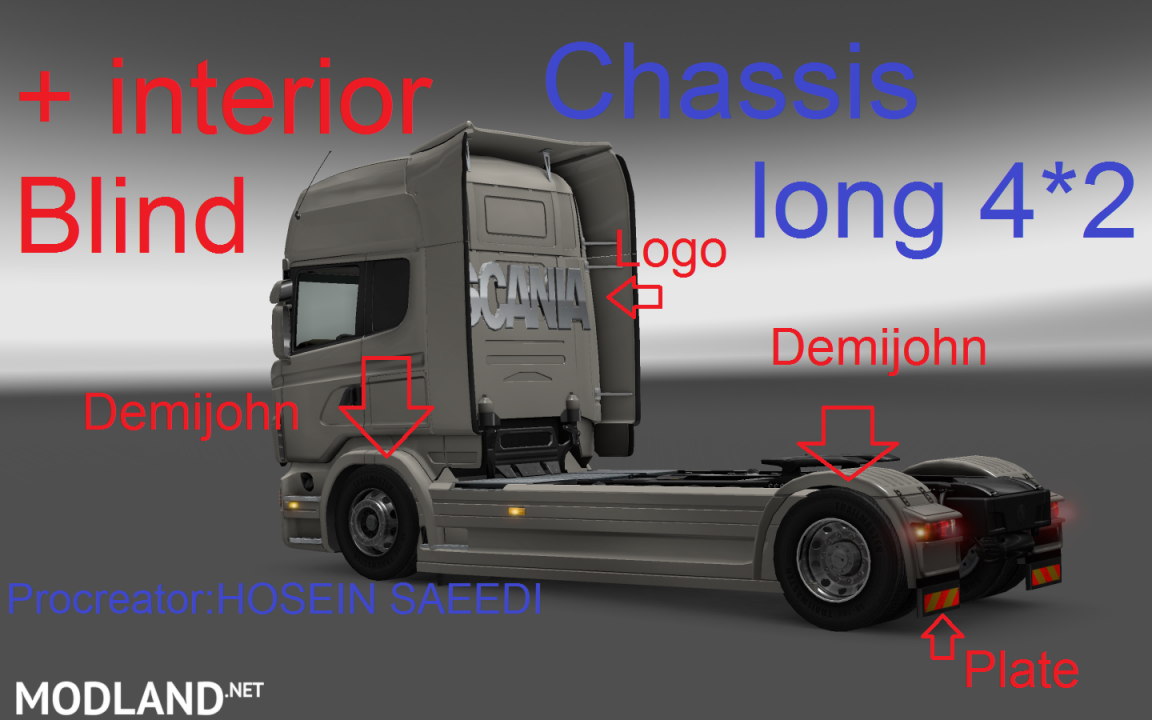 chassis long scania+interior