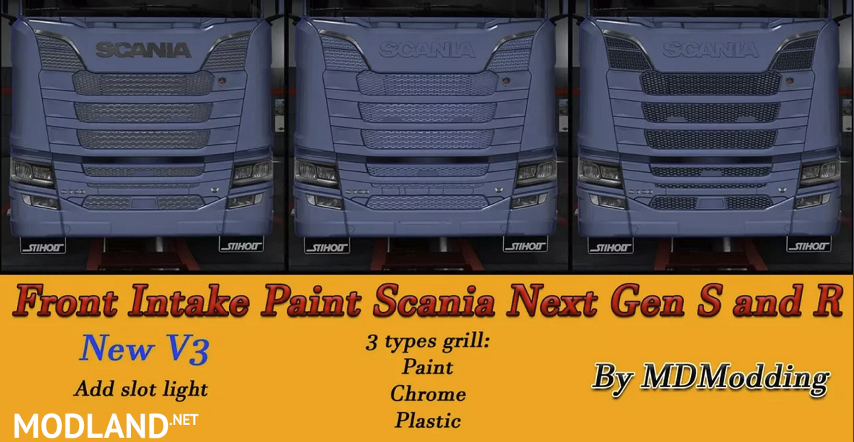 Front Intake Full Paintable Scania Next Gen "V3"